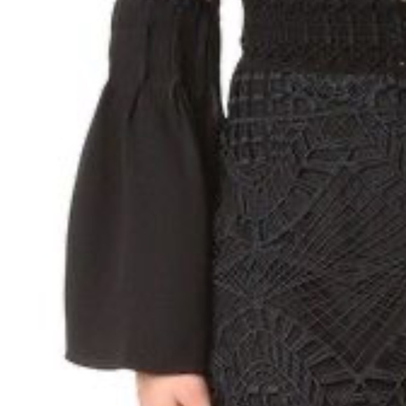 Jonathan Simkhai Pin Tuck Silk Blouse ($305 Keyhole Size S Whimsical Boho Witchy - Picture 4 of 4